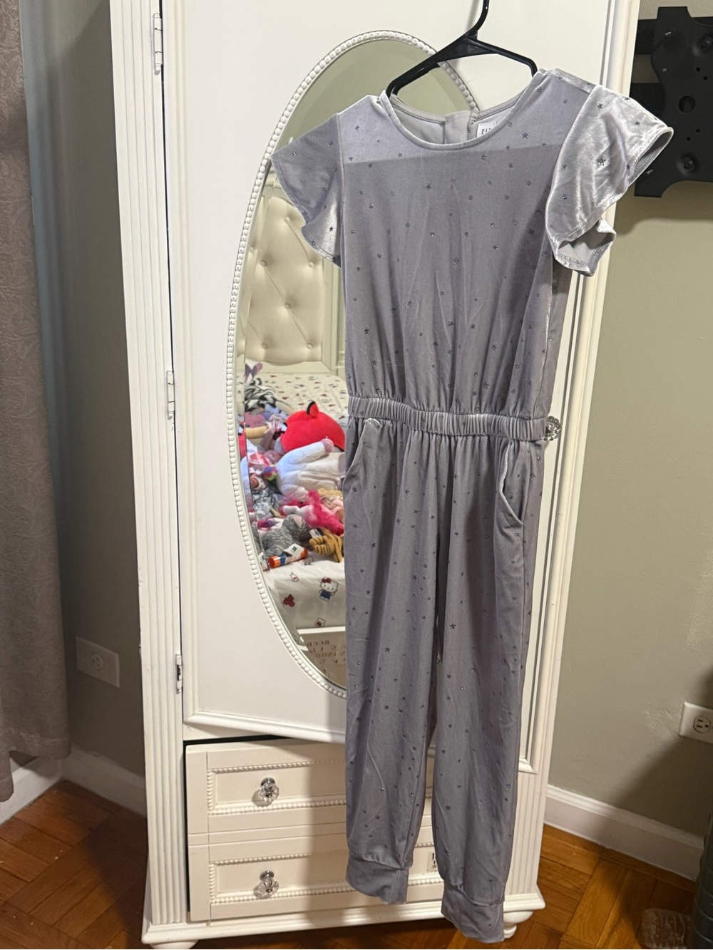 GAP Kids Silver Velvet Star Romper